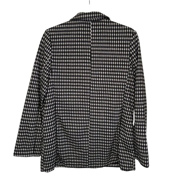 Sanctuary Black & White Gingham Checkered Womens Blazer, M - Picture 2 of 8